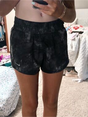 Nike Women's Black Tie-Dye Athletic Shorts
